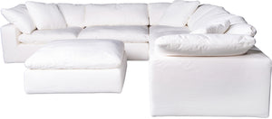 Clay Modular Sectional Livesmart Fabric White