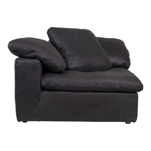 Moe's Home Clay Corner Chair Nubuck Leather Black
