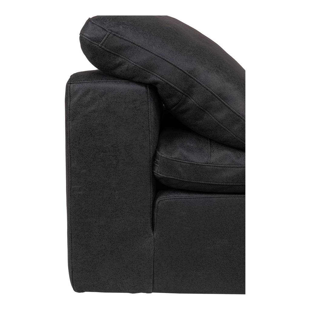 Moe's Home Clay Corner Chair Nubuck Leather Black