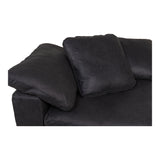 Moe's Home Clay Corner Chair Nubuck Leather Black