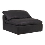 Moe's Home Clay Slipper Chair Nubuck Leather Black