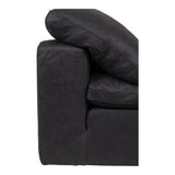 Moe's Home Clay Slipper Chair Nubuck Leather Black