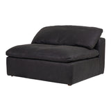 Moe's Home Clay Slipper Chair Nubuck Leather Black