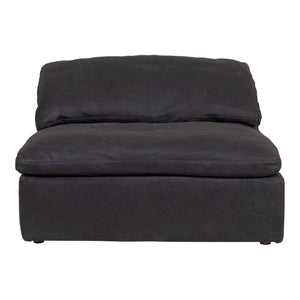 Moe's Home Clay Slipper Chair Nubuck Leather Black