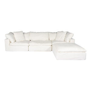 Moe's Home Clay Lounge Modular Sectional Livesmart Fabric Cream