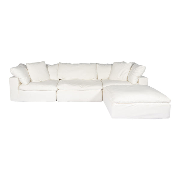 Moe's Home Clay Lounge Modular Sectional Livesmart Fabric Cream