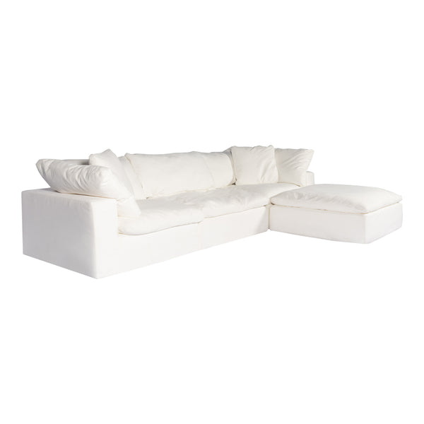Moe's Home Clay Lounge Modular Sectional Livesmart Fabric Cream