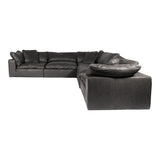 Moe's Home Clay Classic L Modular Sectional Nubuck Leather Black