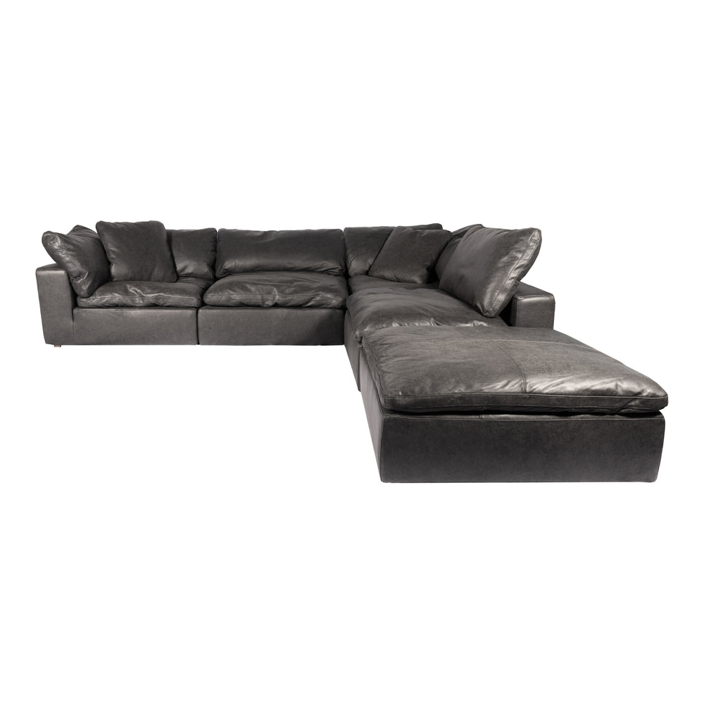 Moe's Home Clay Dream Modular Sectional Nubuck Leather Black