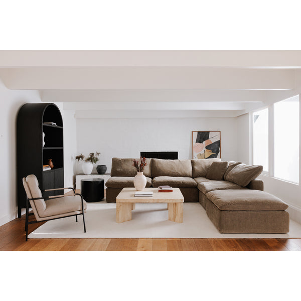 Moe's Home Terra Corner Chair Performance Fabric Desert Sage YJ-1012-16