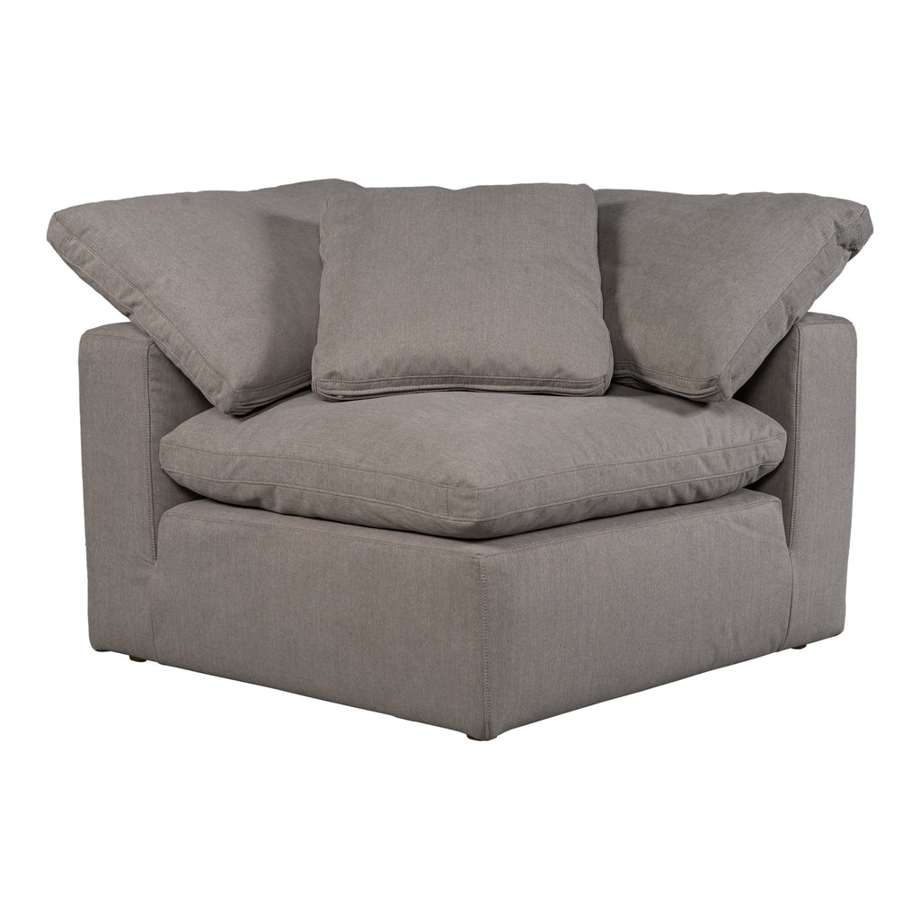 Moe's Home Terra Condo Corner Chair Livesmart Fabric Light Grey