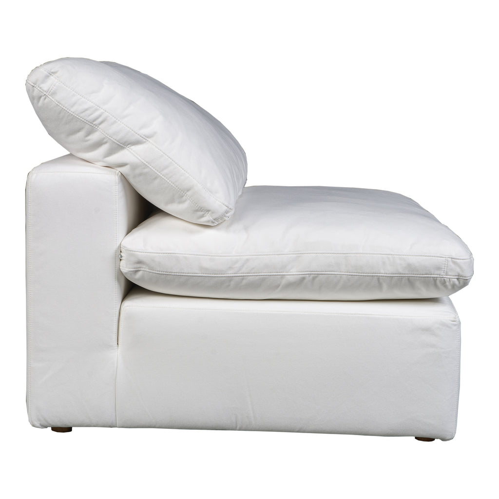 Moe's Home Terra Condo Armless Chair Livesmart Fabric Cream