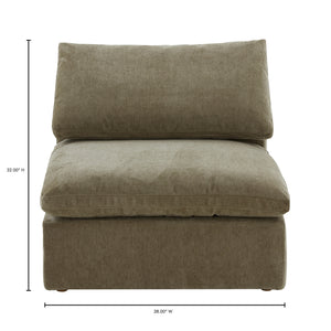 Moe's Home Terra Slipper Chair Performance Fabric Desert Sage YJ-1013-16