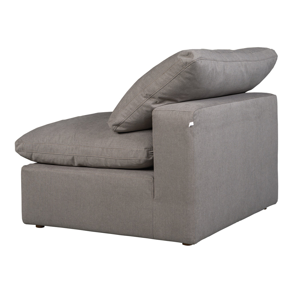Moe's Home Terra Condo Armless Chair Livesmart Fabric Light Grey