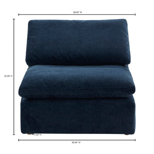 Moe's Home Terra Slipper Chair Performance Fabric Nocturnal Sky YJ-1013-46