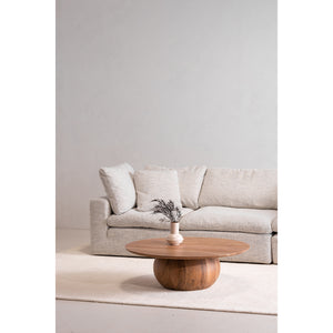 Moe's Home Terra Condo Slipper Chair Performance Fabric Coastside Sand YJ-1013-49