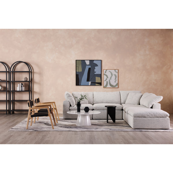 Moe's Home Terra Condo Slipper Chair Performance Fabric Coastside Sand YJ-1013-49