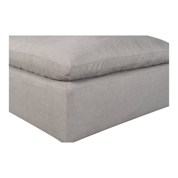 Moe's Home Terra Condo Ottoman Livesmart Fabric Light Grey