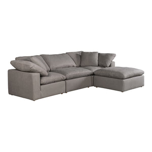 Moe's Home Terra Condo Lounge Modular Sectional Livesmart Fabric Light Grey