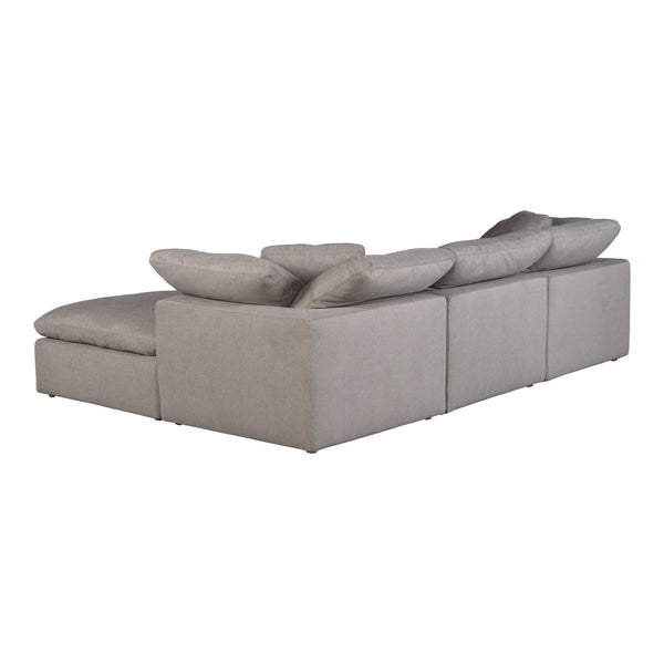 Moe's Home Terra Condo Lounge Modular Sectional Livesmart Fabric Light Grey