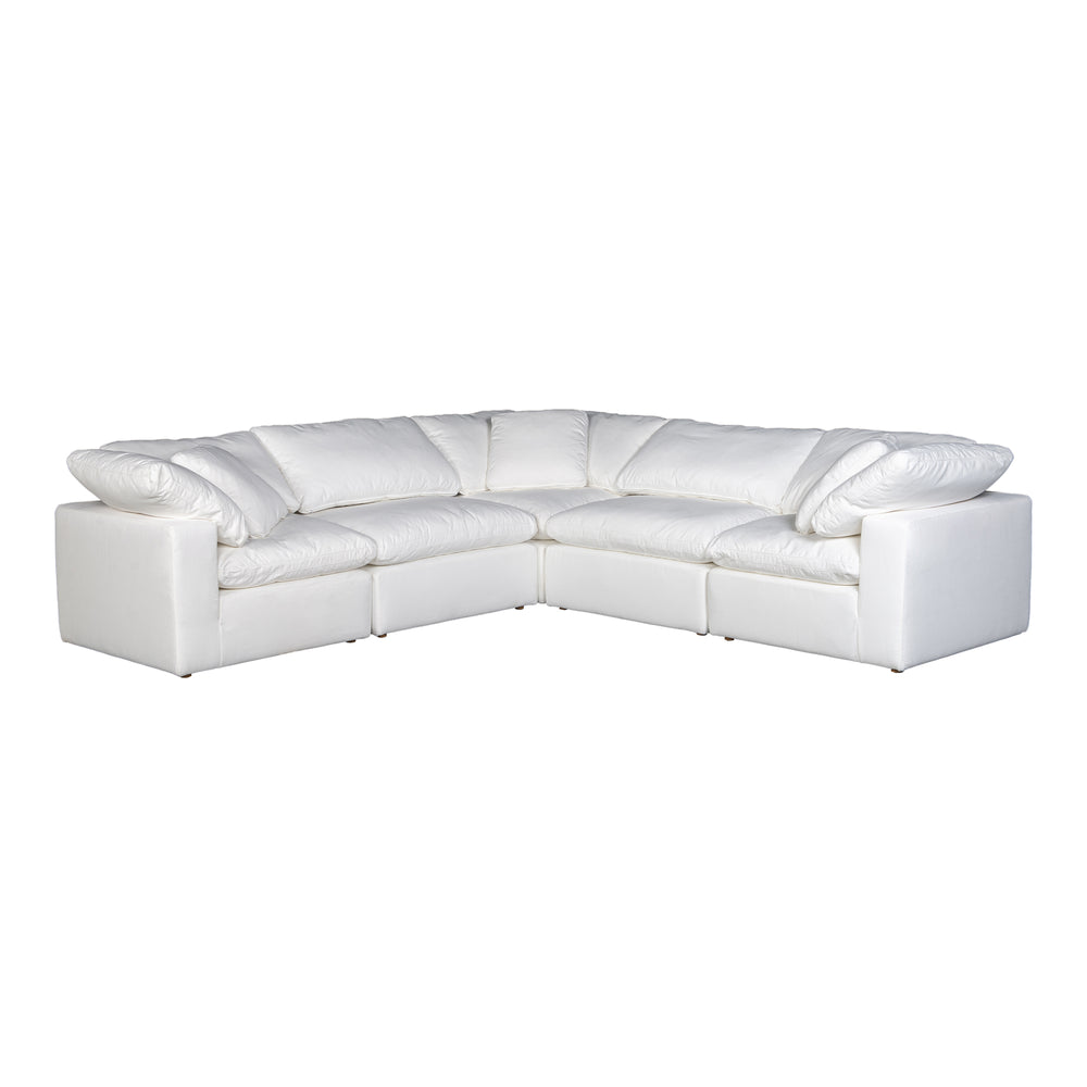 Moe's Home Terra Condo Classic L Modular Sectional Livesmart Fabric Cream