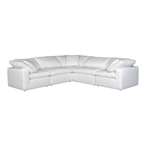 Moe's Home Terra Condo Classic L Modular Sectional Livesmart Fabric Cream