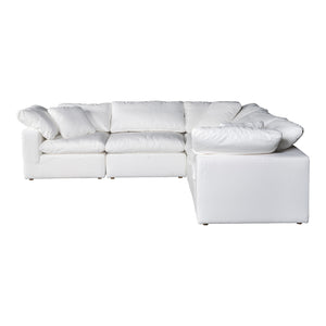 Moe's Home Terra Condo Classic L Modular Sectional Livesmart Fabric Cream
