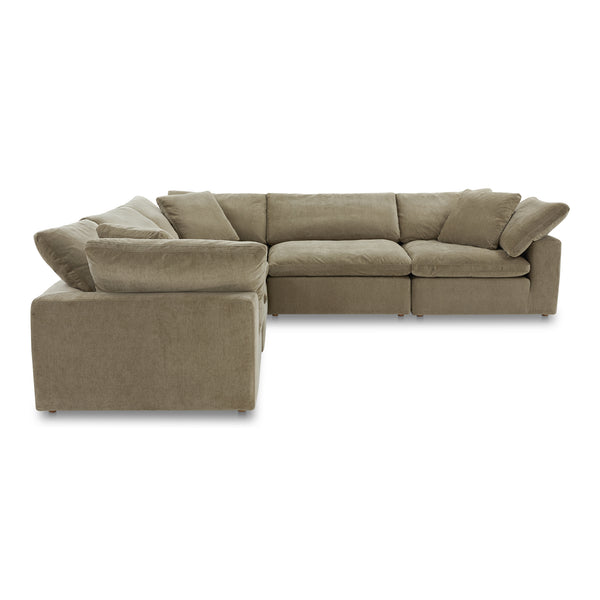 Moe's Home Terra Classic L Modular Sectional Performance Fabric Desert Sage YJ-1017-16