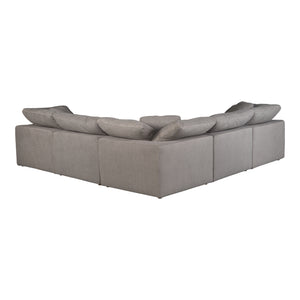 Moe's Home Terra Condo Classic L Modular Sectional Livesmart Fabric Light Grey