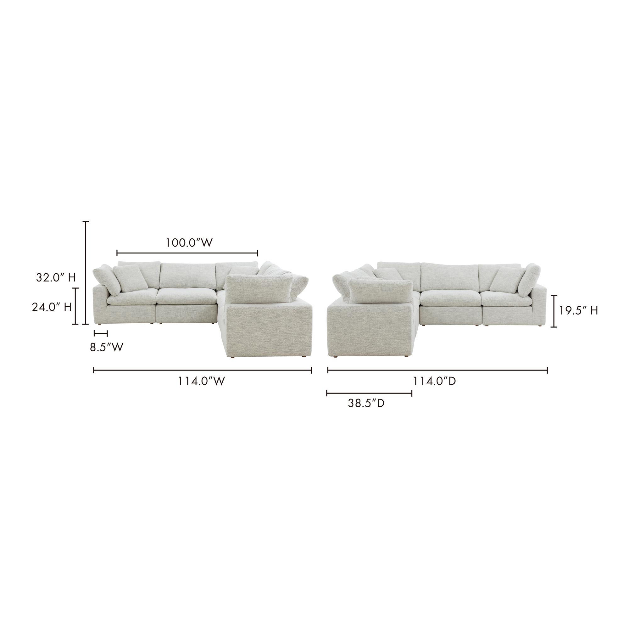 Terra L-Shaped Sectional Sofa - Thumbnail 5