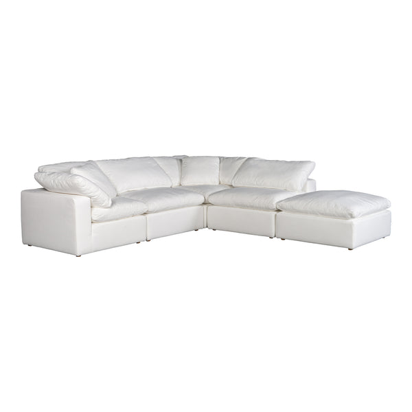 Moe's Home Terra Condo Dream Modular Sectional Livesmart Fabric Cream