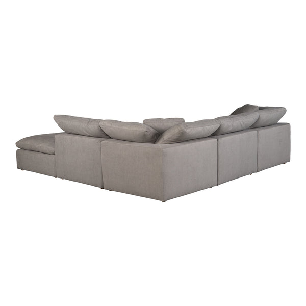 Moe's Home Terra Condo Dream Modular Sectional Livesmart Fabric Light Grey