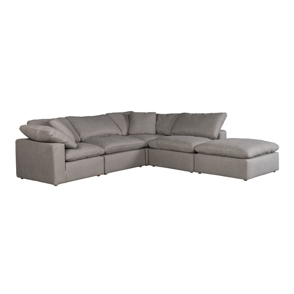 Moe's Home Terra Condo Dream Modular Sectional Livesmart Fabric Light Grey