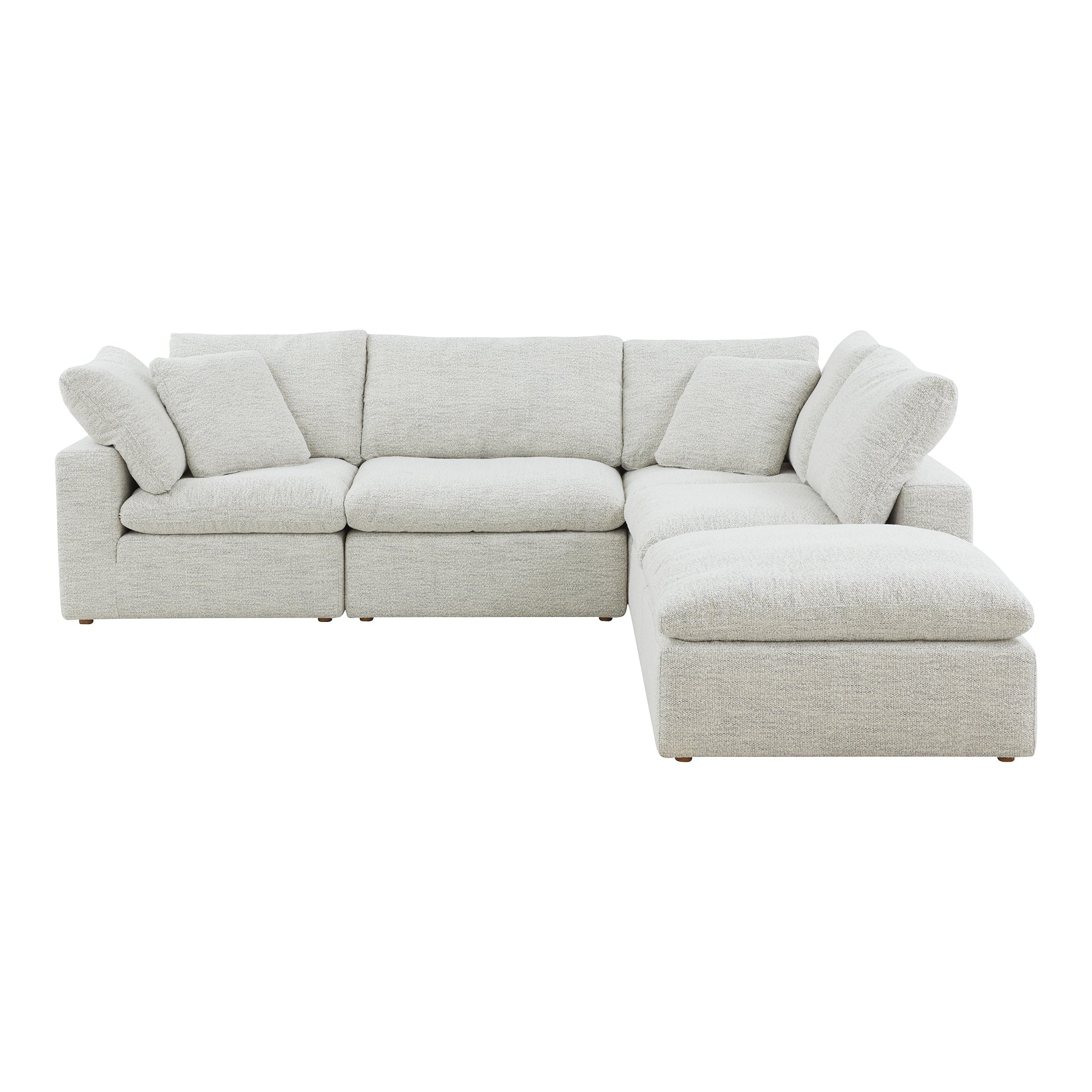 Moe's Home Terra Modular Sectional Sofa with Ottoman - Thumbnail 4