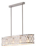 Bethel Stain Nickel Chandelier in Metal & Crystal