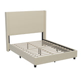 English Elm EE2956 Modern Upholstered Platform Bed Beige EEV-17307