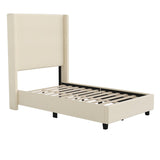 English Elm EE2956 Modern Upholstered Platform Bed Beige EEV-17308