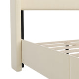 English Elm EE2956 Modern Upholstered Platform Bed Beige EEV-17308