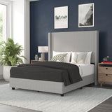 English Elm EE2956 Modern Upholstered Platform Bed Gray EEV-17309