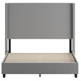 English Elm EE2956 Modern Upholstered Platform Bed Gray EEV-17311