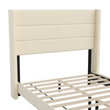 English Elm EE2957 Modern Upholstered Platform Bed Beige EEV-17313