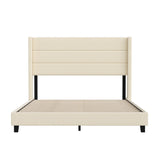 English Elm EE2957 Modern Upholstered Platform Bed Beige EEV-17315