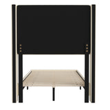English Elm EE2957 Modern Upholstered Platform Bed Beige EEV-17316