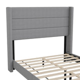 English Elm EE2957 Modern Upholstered Platform Bed Gray EEV-17321