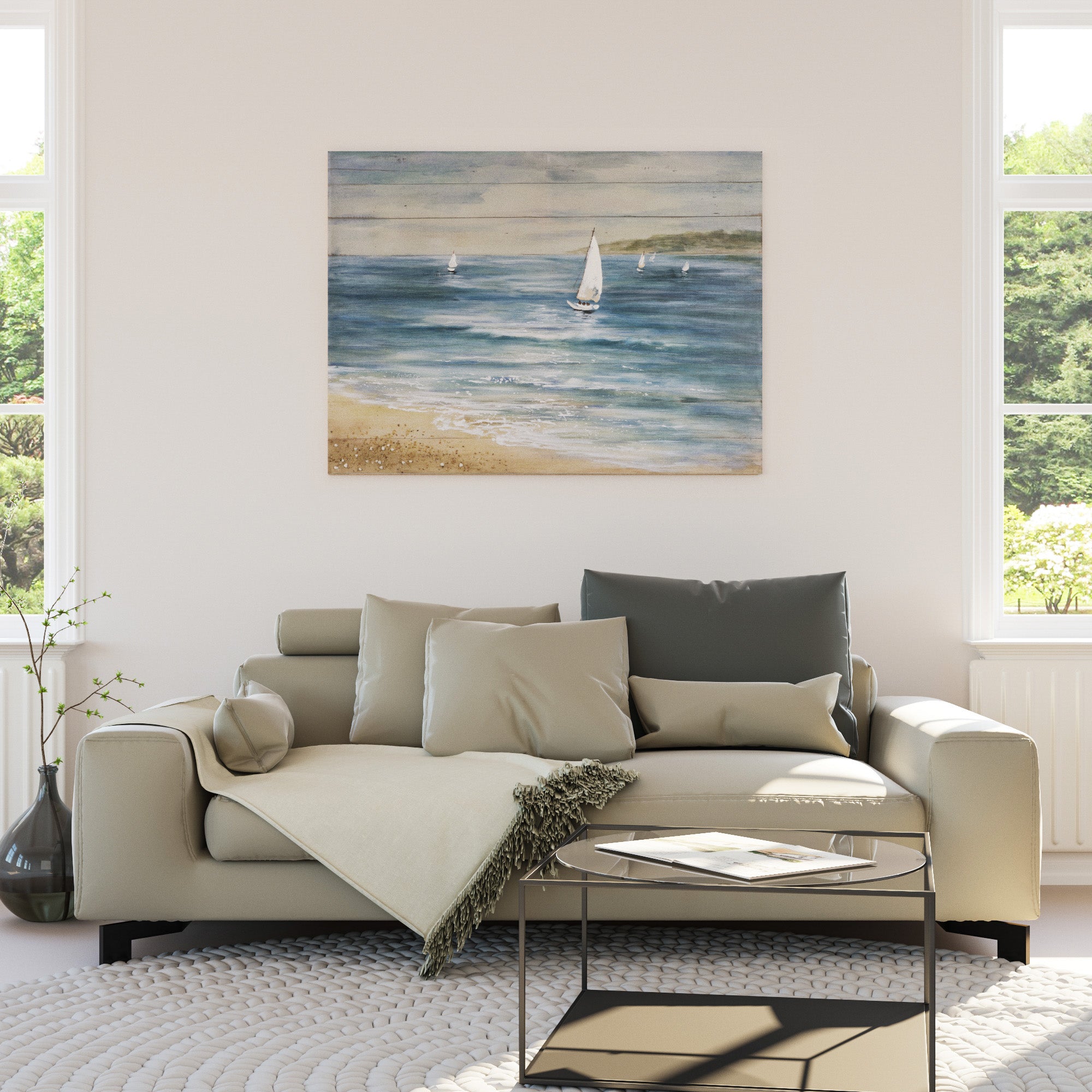 Yosemite Home Decor Sailboat Serenity Painting - Thumbnail 3