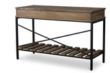 Baxton Studio Newcastle Wood and Metal Console Table-Criss-Cross