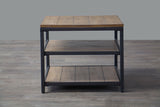 Baxton Studio Caribou Wood and Metal End Table