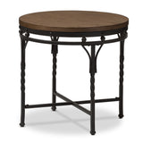 Austin Vintage Industrial Antique Bronze Round End Table