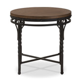 Baxton Studio Austin Vintage Industrial Antique Bronze Round End Table 