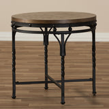 Baxton Studio Austin Vintage Industrial Antique Bronze Round End Table 